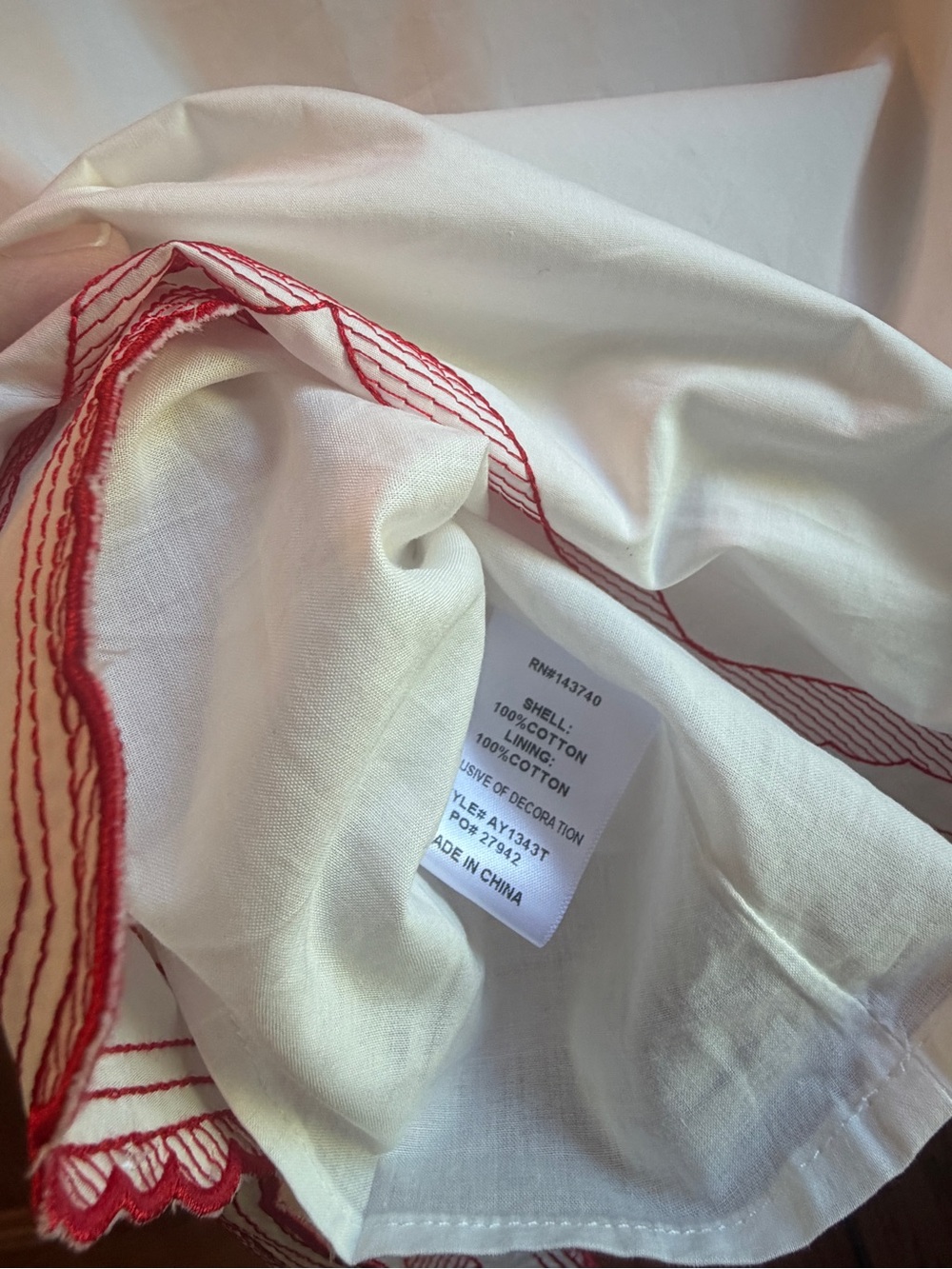 TUCKERNUCK NWT $128 Hyacinth House Weston Top M White/Red - Picture 4 of 4